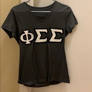 Phi Sigma Sigma V-neck t-shirt